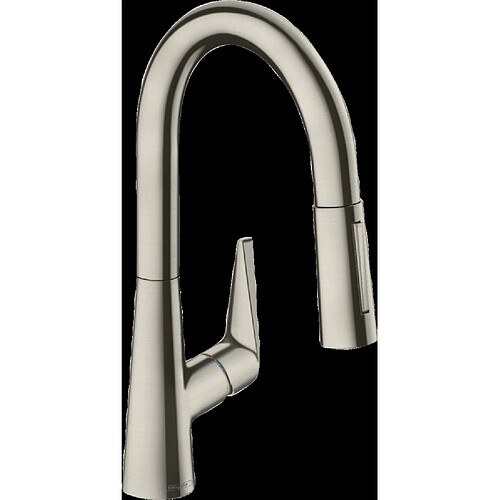 Mitigeur de cuisine HANSGROHE Talis M51 , avec douchette extractible 2 jets aspect acier inox - 72815800