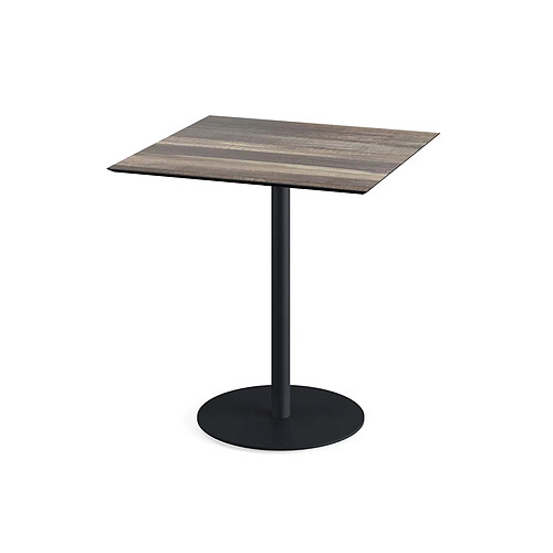 Materiel Chr Pro Urban table de bistrot avec piètement noir + plateau HPL 70x70 cm - Veba