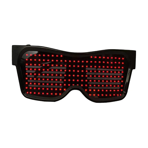 Bluetooth LED Eye Glasses APP Control Pour Raves Fun Flashing Display Text 4 Couleurs