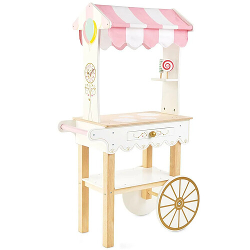 Le Toy Van Chariot à thé et friandises - rose/bois naturel