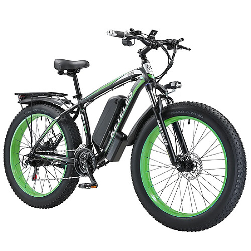 Vélo électrique keteles K800, 1000 W, 26 ", 18 Ah, 21 vitesses, 45 km / h -Vert