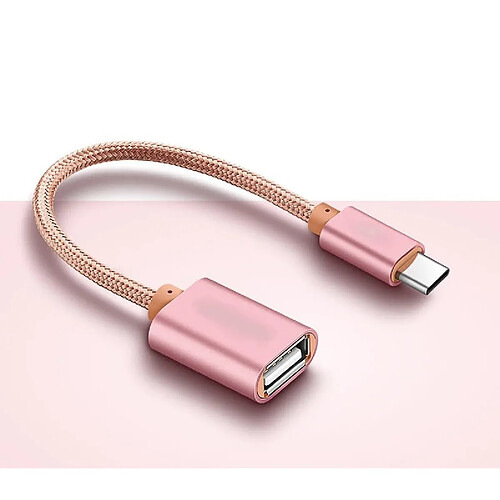 Shot Adaptateur Type C/USB pour NINTENDO Switch Smartphone & MAC USB-C Clef (ROSE)