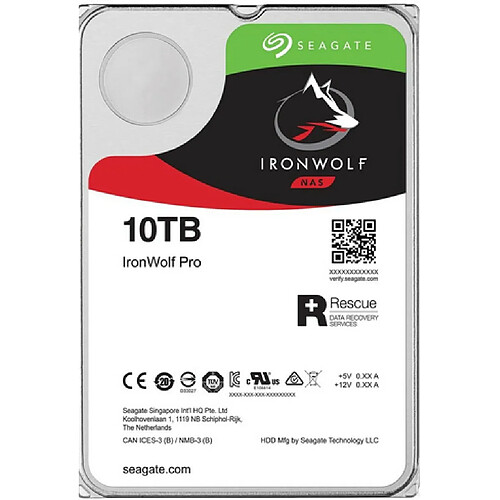 Seagate Technology Disque dur Seagate IronWolf Pro NAS 10TB NAS 3.5"