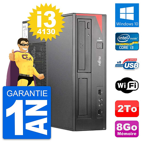 PC Fujitsu Esprimo E520 DT Intel i3-4130 RAM 8Go Disque Dur 2To Windows 10 Wifi · Occasion