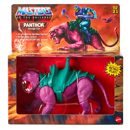 Mattel Les Maîtres de l'Univers - Origins - Panthor - Figurine articulée.