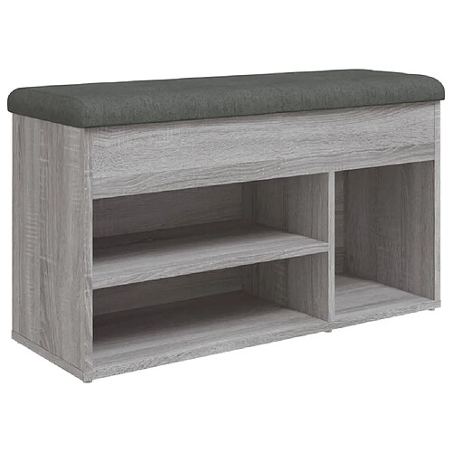 Maison Chic Banc à chaussures | Meuble de rangement à chaussures Meuble d'Entrée sonoma gris 82x32x45,5 cm bois d'ingénierie -MN48609