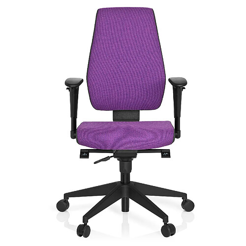 Siège de bureau / Siège pivotant PRO-TEC 500 tissu gris foncé/mauve hjh OFFICE