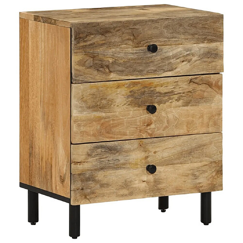 Maison Chic Table de chevet, Table de Nuit, Meuble de Rangement 50x33x60 cm bois de manguier massif