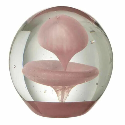 Paris Prix Presse-Papier Déco Bulle en Verre 10cm Rose