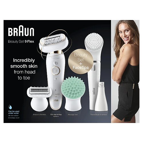 Braun Silk-épil 9 81690190 épilateur Blanc, Or 40 pince(s)