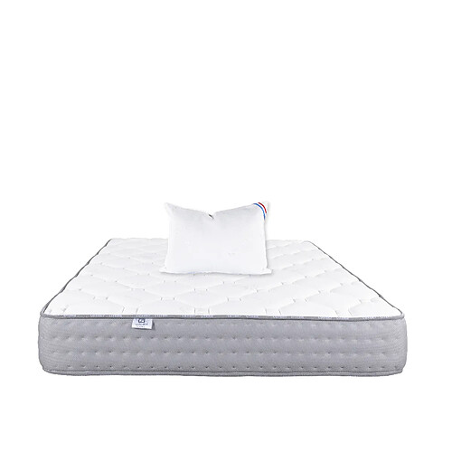 LUXURY LITERIE Matelas 90x190 cm, Zen, 20 cm, mémoire de forme, ferme, face été/hiver + 1 oreiller