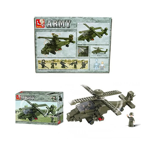 Briques Compatibles Lego - Construction - Armée - Hélicoptere De Combat - Sluban