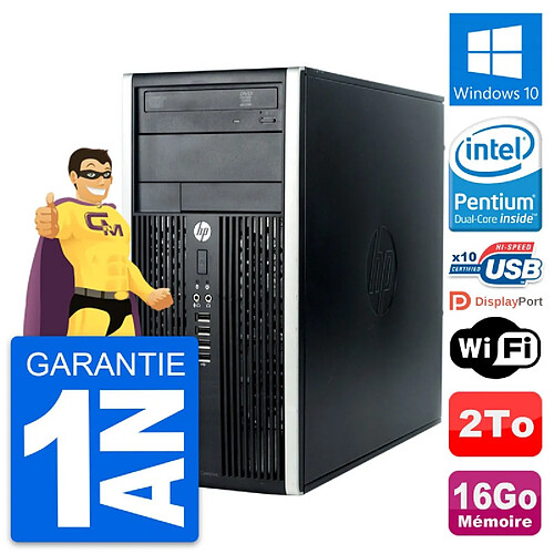 PC Tour HP Compaq Pro 6300 CMT Intel G630 RAM 16Go Disque 2To Windows 10 Wifi · Occasion