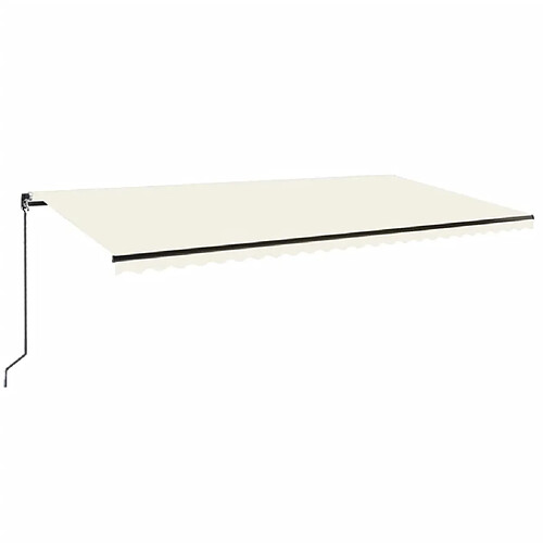 Maison Chic Auvent manuel rétractable,Store manuel de porte 600x350 cm Crème -GKD34323