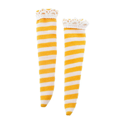 1/6 Stripe Jaune Bas Chaussettes Pour BJD Blythe Poupées Vêtements Accessoires