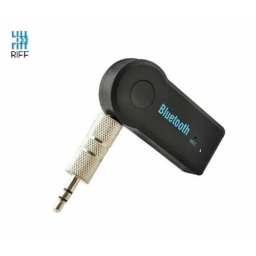 Riffi Riff BT-X5 Clé émetteur Bluetooth FM pour voiture avec prise audio 3,5 mm + connexion microphone Noir