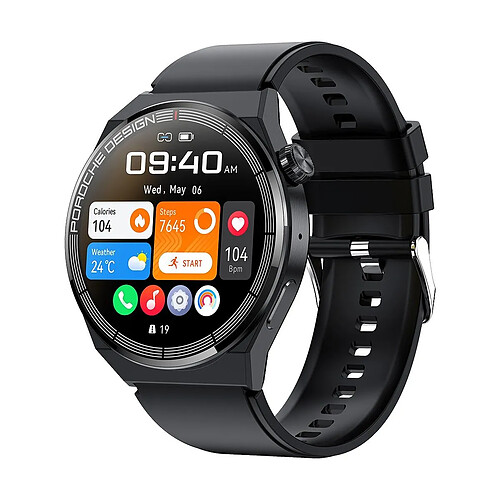 Yonis Montre Connectée 1.36' IP68 Bluetooth NFC Charge Sans Fil