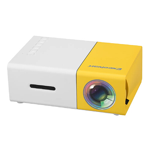 EXCELVAN MINI FAMILLE VIDEO PROJECTEUR YG300 JAUNE+BLANC EU