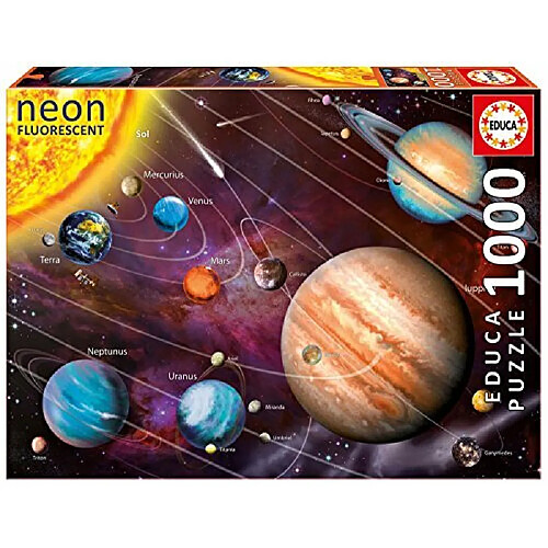 Educa Borras Educa Solar System 14461 Puzzle de la sArie Neon (1000 piAces), une couleur