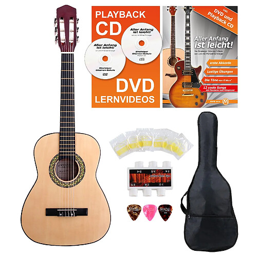 Classic Cantabile Acoustic Series AS-851-L guitare de concert 1/2 pour gauchers Starter-SET