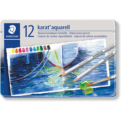 STAEDTLER Crayon aquarellable karat aquarelle, étui de 12 ()