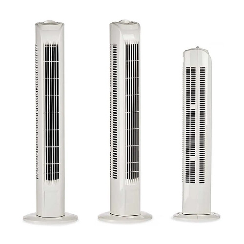 VENTILATEUR TOUR BLANC VENTILATEUR COLONNE - 3 VITESSES - OSCILLATION - SILENCIEUX - 45 W+Argon