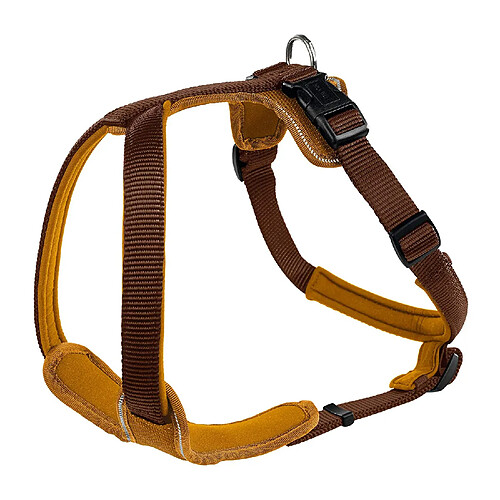 Harnais chien Hunter en néoprène, taille M, marron / caramel