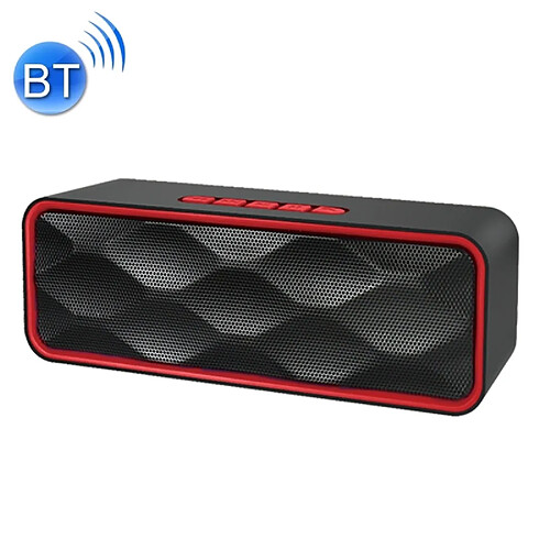 Wewoo Enceinte Bluetooth d'intérieur rouge Haut-parleur de lecture de musique de carte multifonctionnelle, appel Handfree de et ampère TF & U-disque ampère AUX Audio & Fonction FM