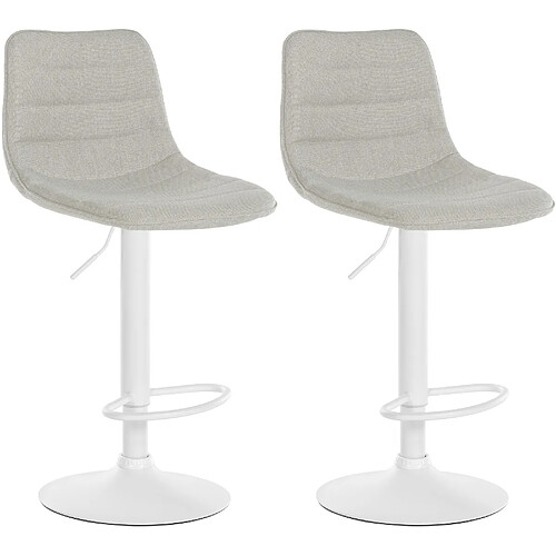 Non Lot de 2 tabourets de bar Lex tissu W