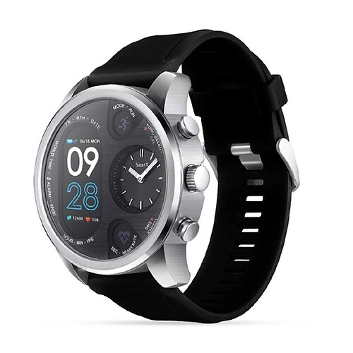 Wewoo Montre connectée T3 double affichage Smartwatch pour les hommes IP68 Bracelet de remise en forme étanche 15 jours veille Business Tracker d'activité Noir