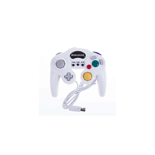 Freaks And Geeks Manette Game Cube pour WII WII U et Nintendo Switch Blanche