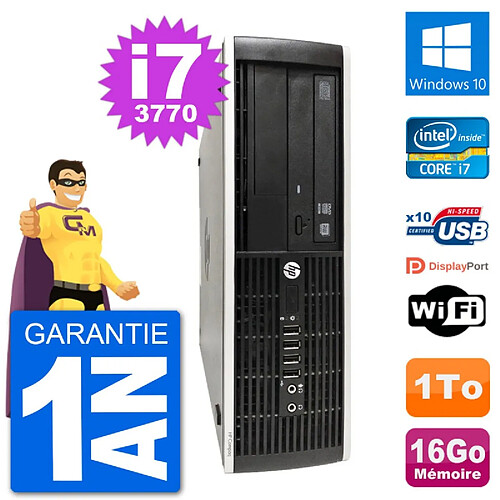 PC HP Compaq Pro 6300 SFF Intel i7-3770 RAM 16Go Disque Dur 1To Windows 10 Wifi · Occasion