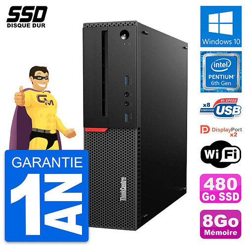 PC Lenovo ThinkCentre M800 SFF Intel G4400 RAM 8Go SSD 480Go Windows 10 Wifi · Occasion