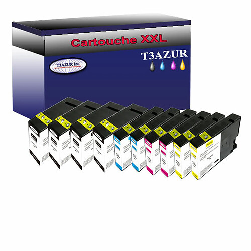 Lot de 10 cartouches compatibles Canon PGI2500XL - T3AZUR