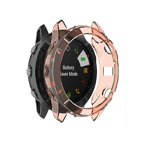 Wewoo Boîtier de montre Pour Garmin Fenix 6X TPU demi-couverture Smart Watch Protevtice Case Orange