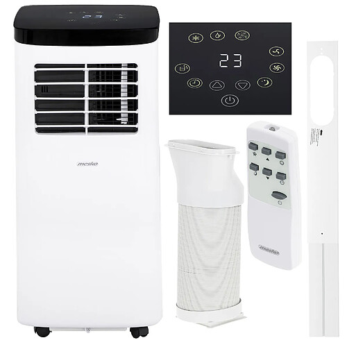 Climatiseur Mobile 7000 BTU, Télécommande Minuterie, Contrôle de la Température, 790, Blanc, Mesko, MS 7928