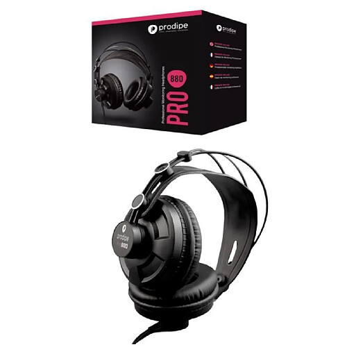 Prodipe Casque SONO Audio Studio Professionnel PRO 880 NOIR, Casque Filaire 3.5mm + Adaptateur 6.35mm, Casque de Monitoring, Son Parfait