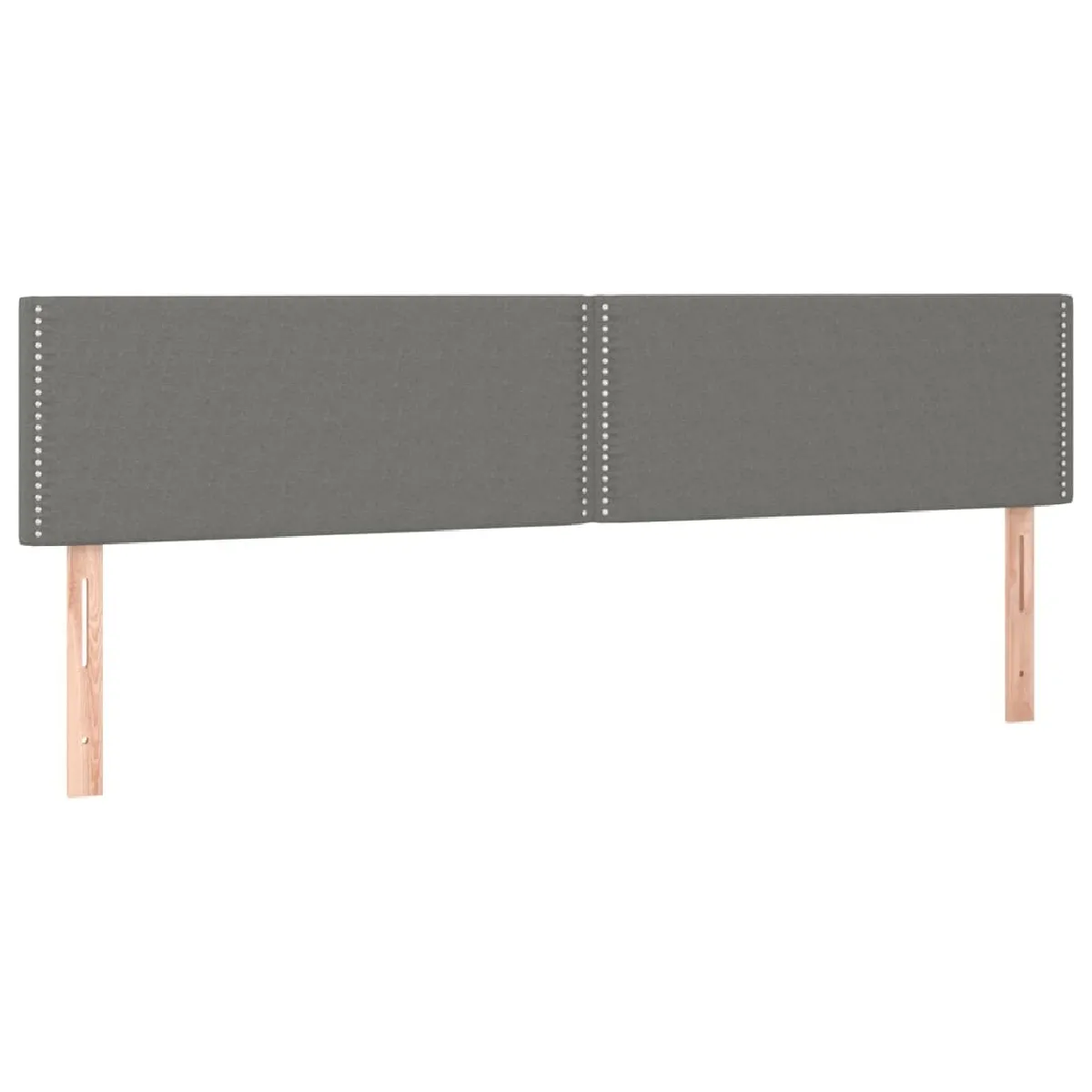 Maison Chic Lot de 2 Têtes de lit design pour chambre - Décoration de lit Gris foncé 80x5x78/88 cm Tissu -MN16553