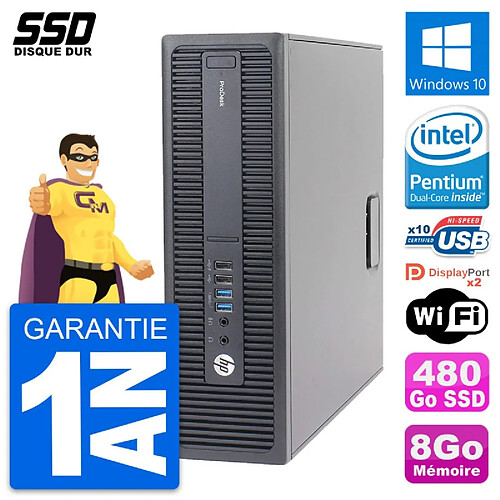 PC HP ProDesk 600 G2 SFF Intel Pentium G4400 RAM 8Go SSD 480Go Windows 10 Wifi · Occasion