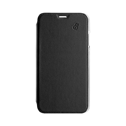 BEETLECASE Étui pour iPhone 12/iPhone 12 Pro Folio Premium en Cuir avec Dos en Cristal Noir