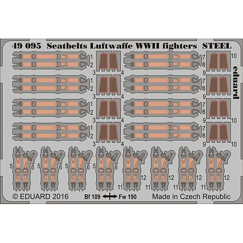 Seatbelts Luftwaffe WWII fighters STEEL - 1:48e - Eduard Accessories