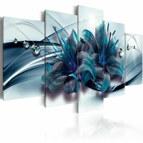 Paris Prix Tableau Imprimé Blue Lily 50 x 100 cm