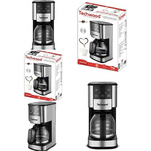 Techwood Cafetière Electrique jusqu’à 15-tasses-Inox Programmable haute qualité