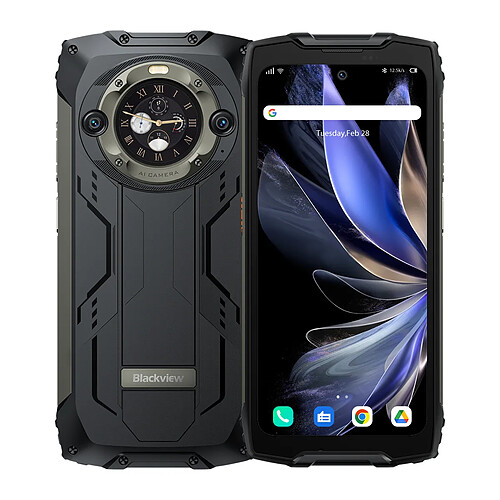 BLACKVIEW BV9300 PRO Noir Smartphone - 6.7" 8Go(+8Go) 256Go dual SIM 4G Android 13 (524g)