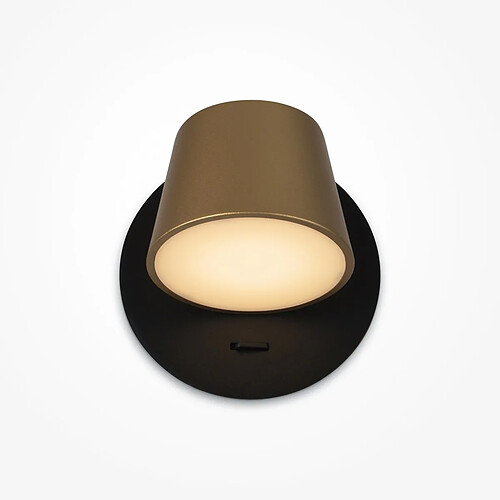 MAYTONI Downlight moderne monté en surface noir, laiton 3000K