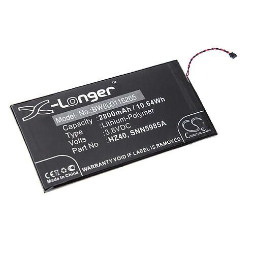 vhbw Li-Polymère batterie 2800mAh (3.8V) pour téléphone portable mobil smartphone Motorola Moto XT1710-06, XT1710-08, XT1710-09, XT1710-11, Z2 Play