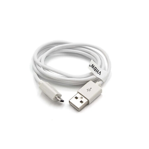 vhbw Câble USB vers Micro USB, 1 mètre, blanc, compatible avec divers appareils