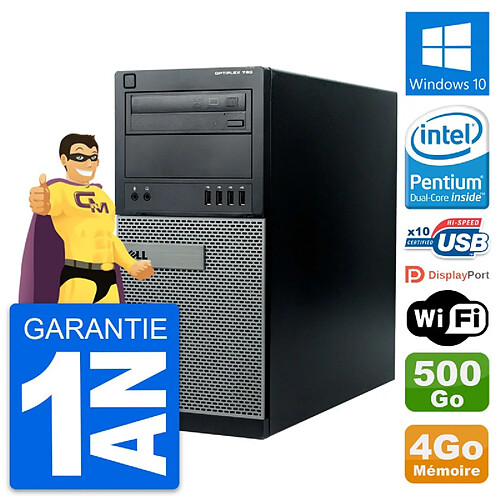 PC Tour Dell OptiPlex 790 MT Intel G630 RAM 4Go Disque Dur 500Go Windows 10 Wifi · Occasion