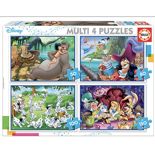 Puzzle multi 4 en 1 - Classiques Disney - Educa Borras