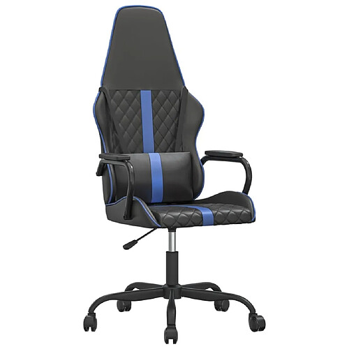 Maison Chic Chaise Gaming | Chaise de jeu Ergonomique | Chaises de Bureau Noir et bleu Similicuir -GKD91799